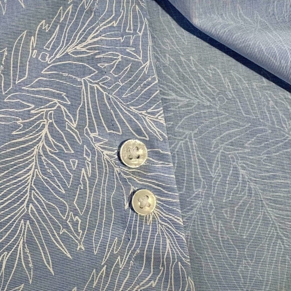 NWT MICHAEL KORS Slim Fit Non-Iron Dress Shirt Airsoft Leaf Print 14.5 32/33💛 - Picture 7 of 13